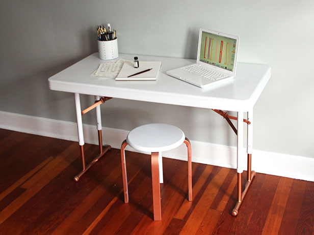 How To Make a Folding Table Look Like a Desk