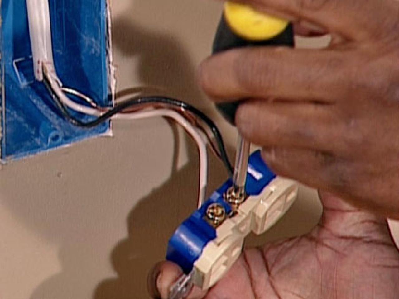 How to add an outlet to a light switch line Replacing Outlets How Tos Diy