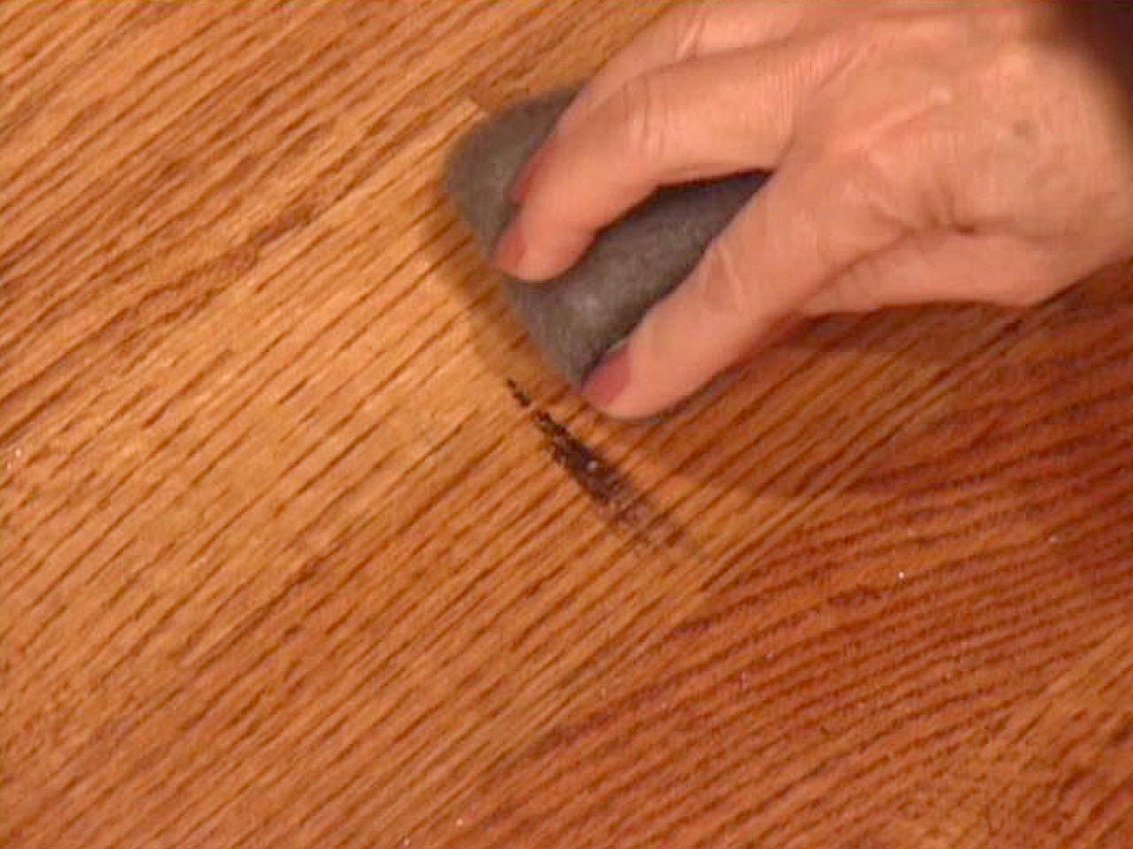How To Touch Up Wood Floors Tos Diy, How To Get Rid Of Scratch Marks On Hardwood Floors