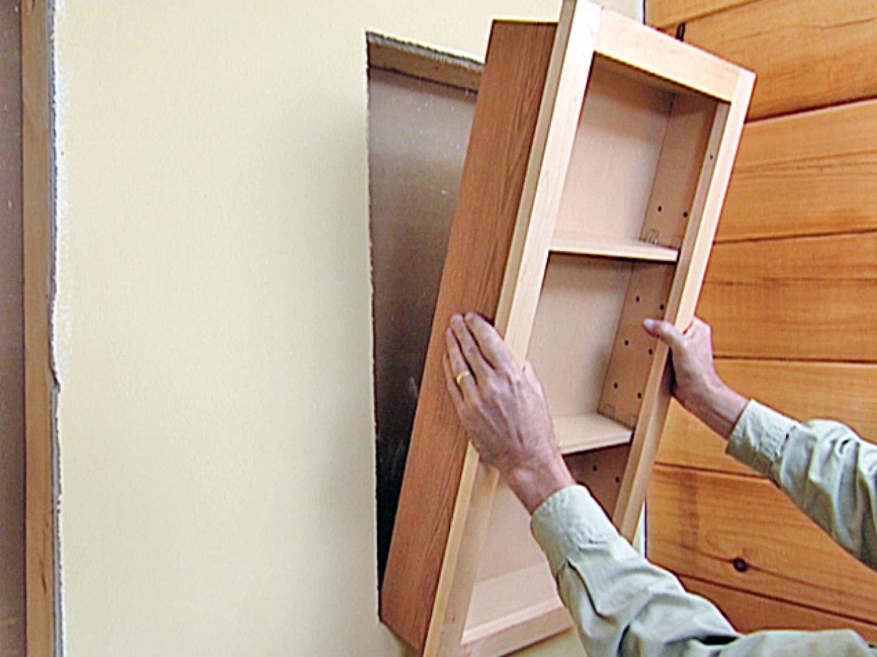 How to Attach a Pre-Fabricated Medicine Cabinet | how-tos ...