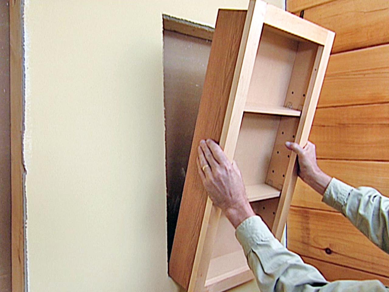 How To Attach A Pre Fabricated Medicine Cabinet How Tos Diy