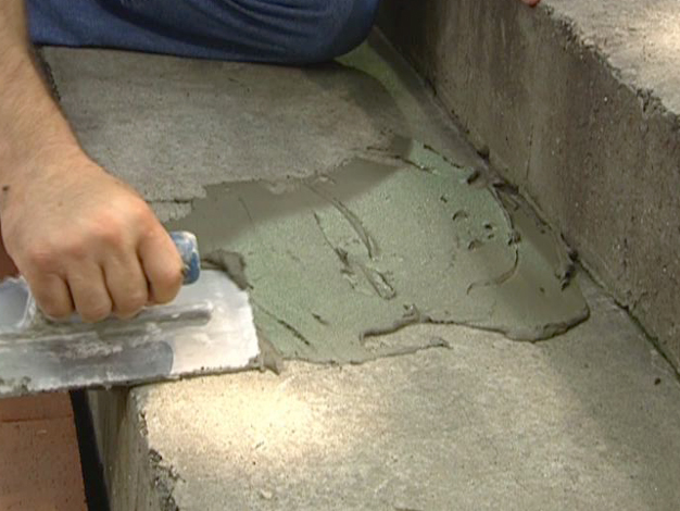 how to install outdoor tile over concrete