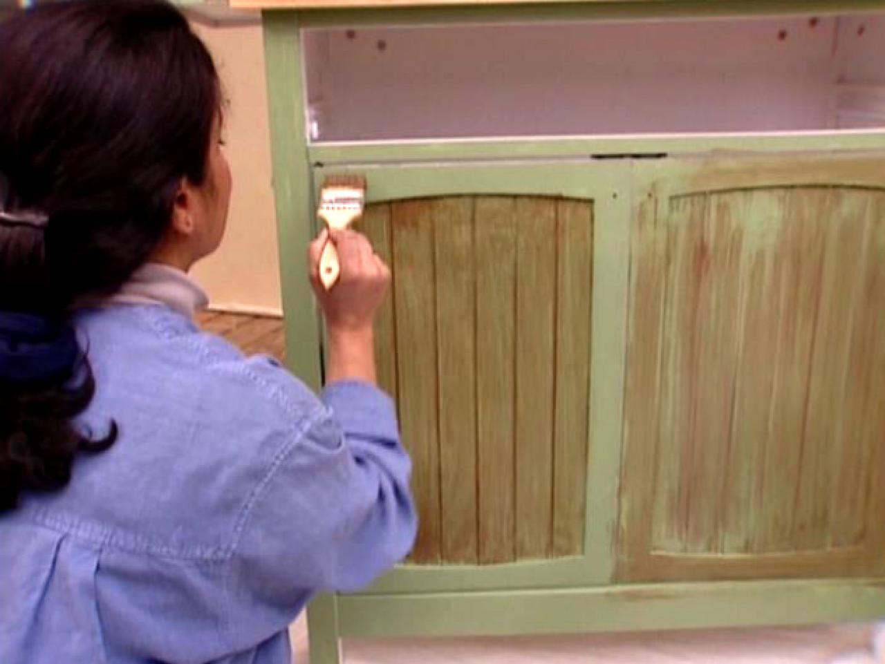 How To Antique A Cabinet How Tos Diy