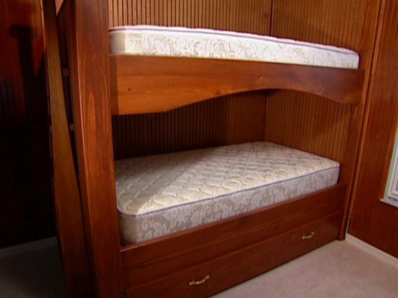 built in corner bunk beds