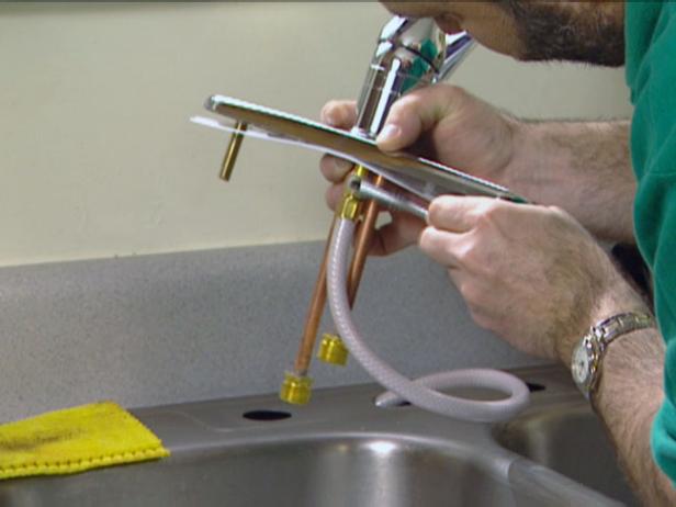 installing faucet on kitchen sink