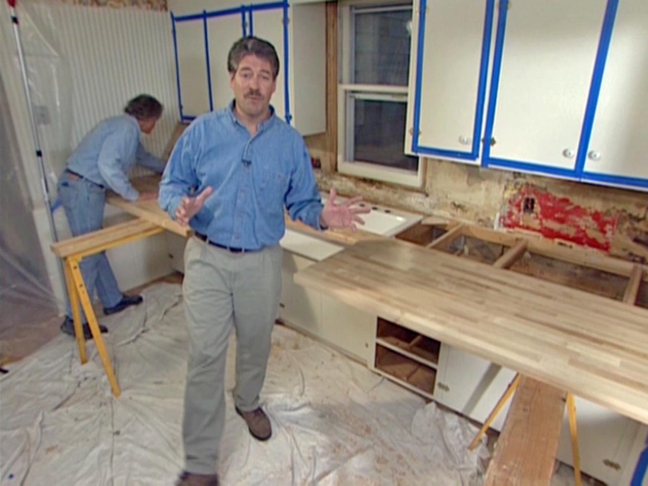 Install An Apron Front Sink In A Butcher Block Countertop How Tos Diy