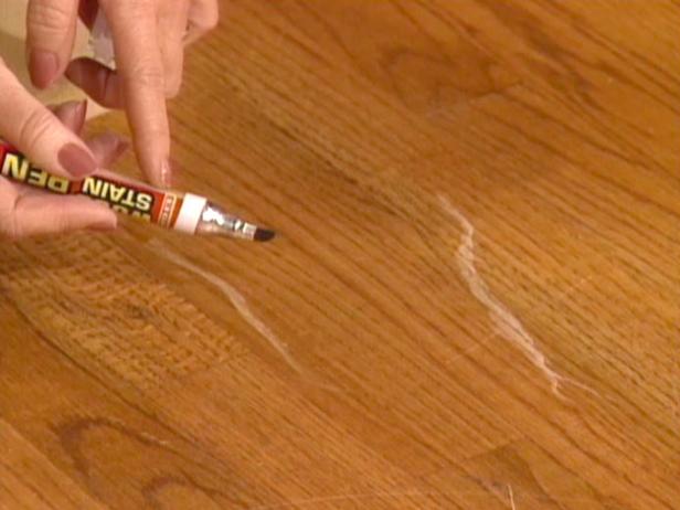 How To Touch Up Wood Floors Tos Diy, Hardwood Floor Deep Scratch Repair