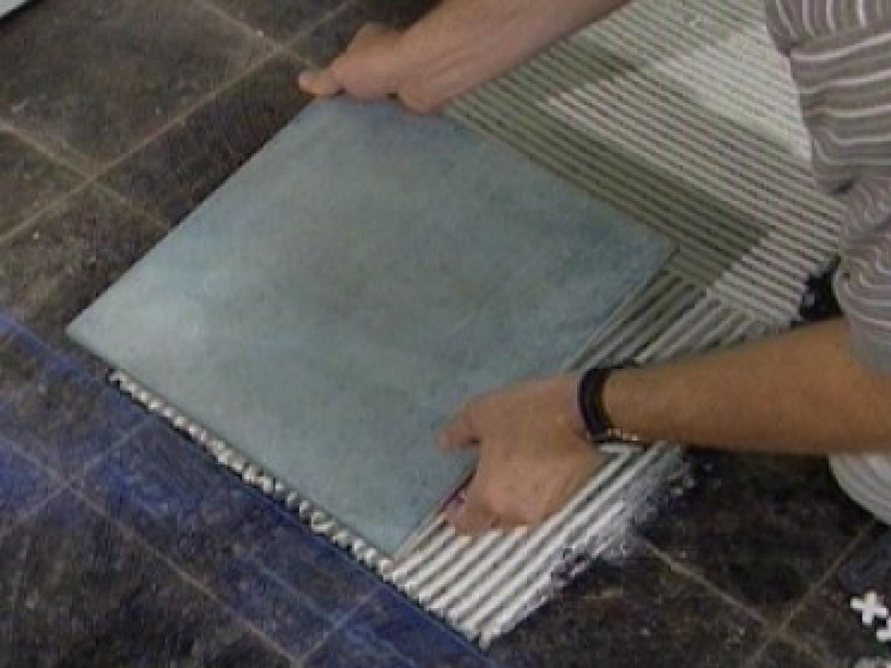 How To Tile A Floor Tos Diy, How To Lay Ceramic Tile On Basement Floor