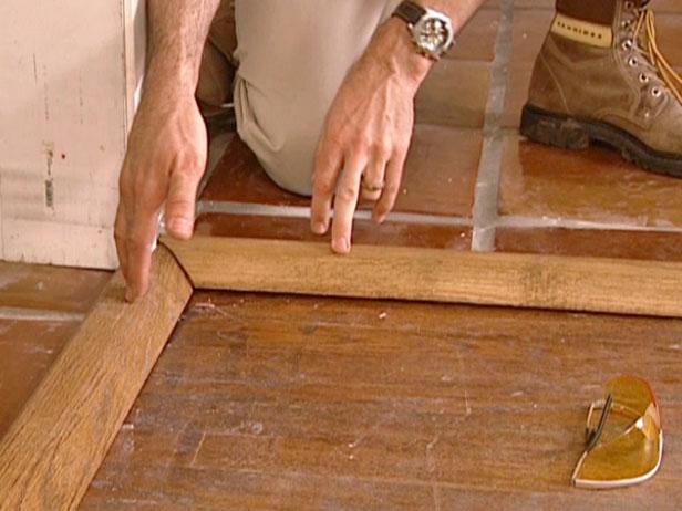 How To Install A Tile Floor Transition, How To Install Threshold Between Tile And Hardwood
