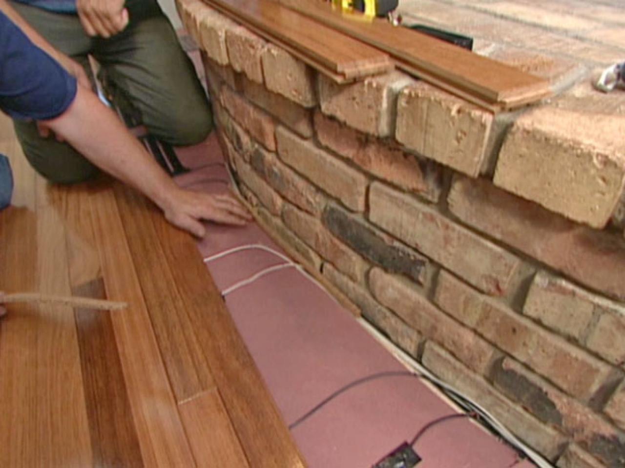 Install Flooring Around A Fireplace, How To Nail Hardwood Flooring Close The Wall