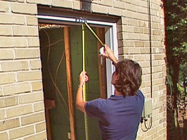 How To Install A Pre Hung Exterior Door, How To Install A Patio Door In Brick Wall