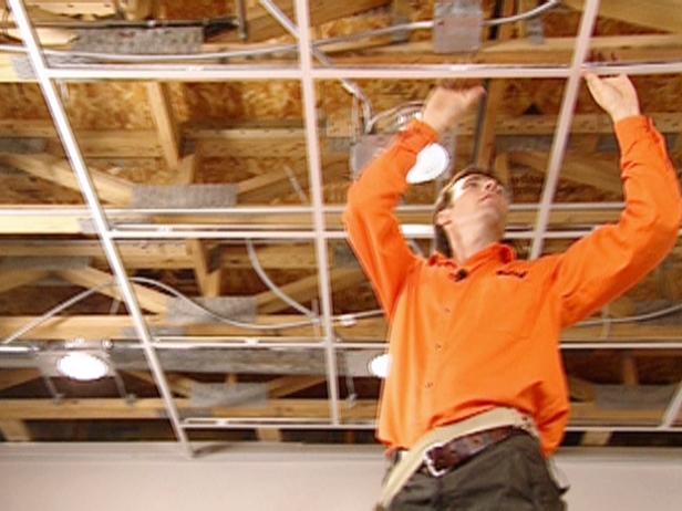 How To Install An Acoustic Drop Ceiling, How To Fix Drop Ceiling Light Fixture