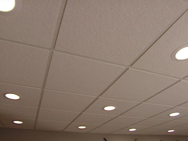 How To Install An Acoustic Drop Ceiling Tos Diy - How To Install Lights In False Ceiling