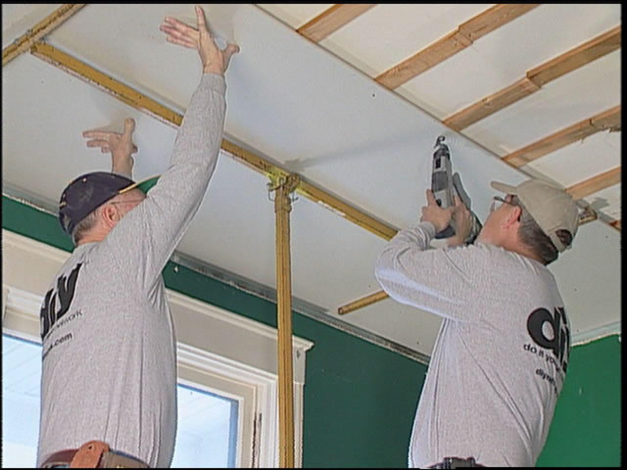 How To Replace Ceiling Tiles With Drywall How Tos Diy