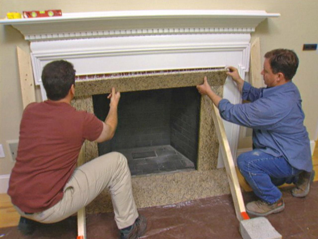 Reface A Fireplace With Stone Veneer, How To Reface A Fireplace Surround And Hearth