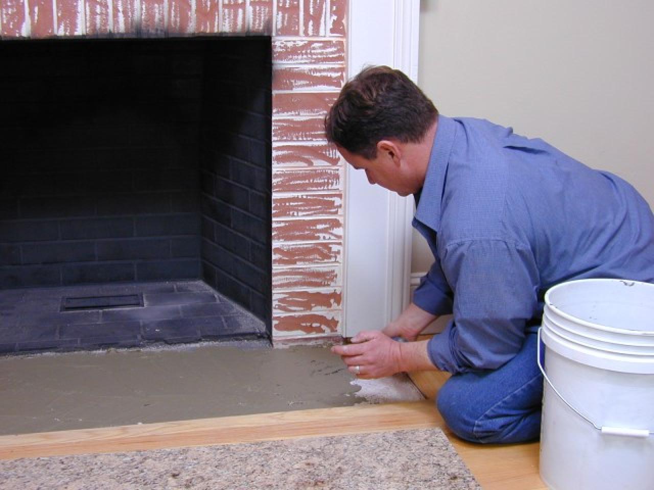Reface A Fireplace With Stone Veneer, How To Install Natural Stone Over Brick Fireplace