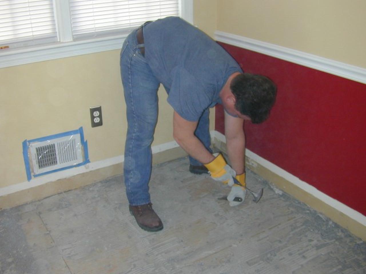 tile remove flooring subfloor adhesive diy floor clean step before should installing wooden using