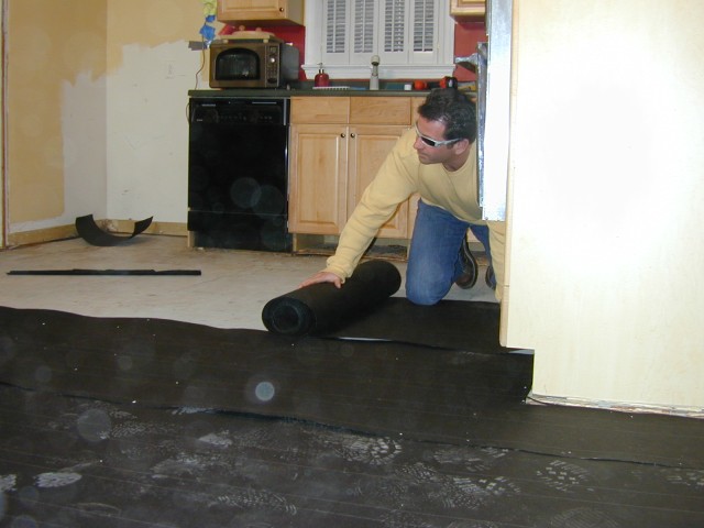 install cement board over hardwood floor