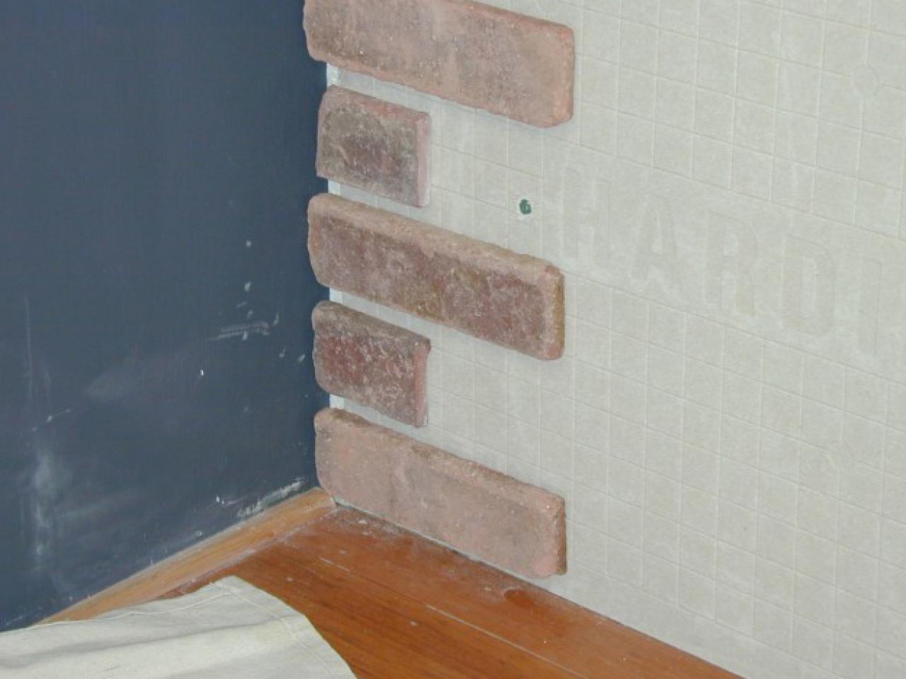 How To Attach Brick Veneer To An Inside Wall How Tos Diy