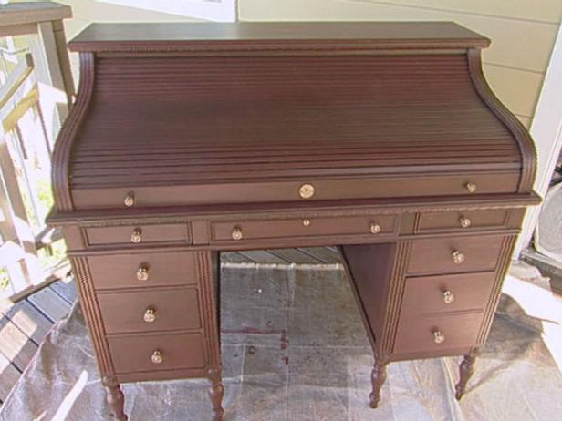 How To Paint A Roll Top Desk How Tos Diy