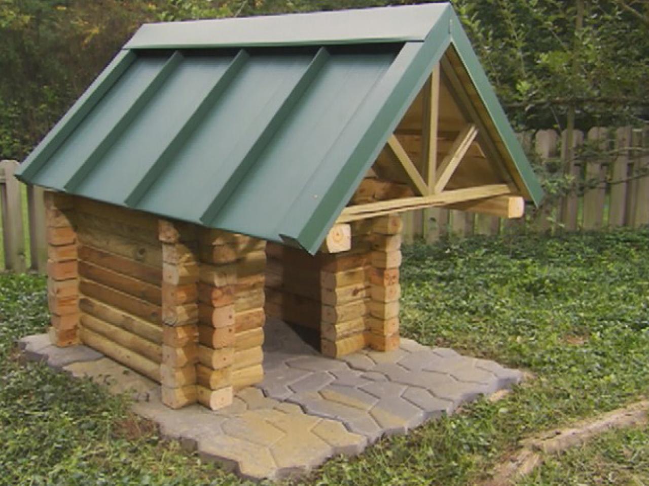 simple wooden dog house