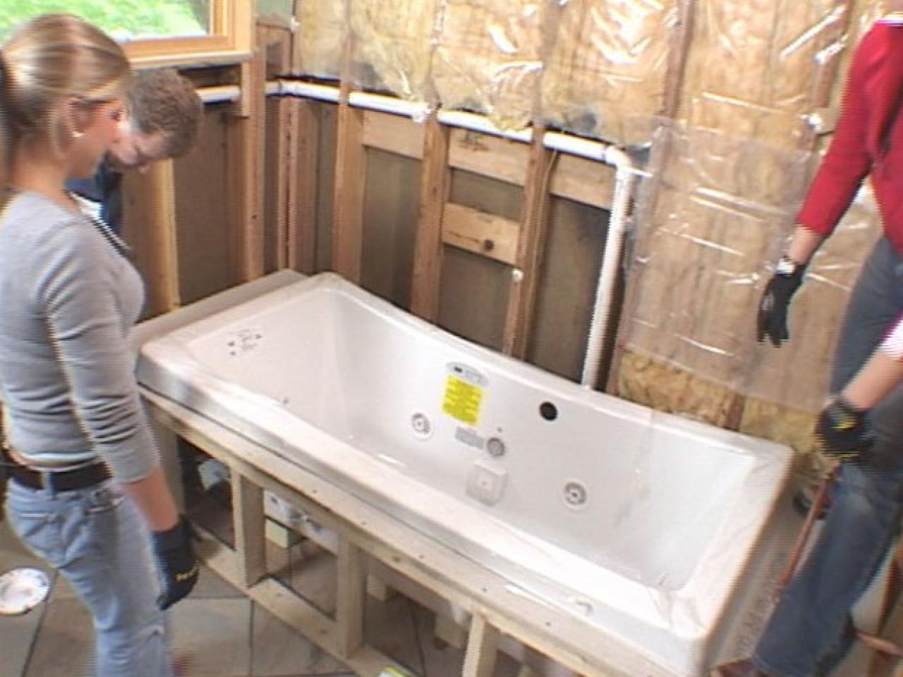 How to Install a Tub howtos DIY