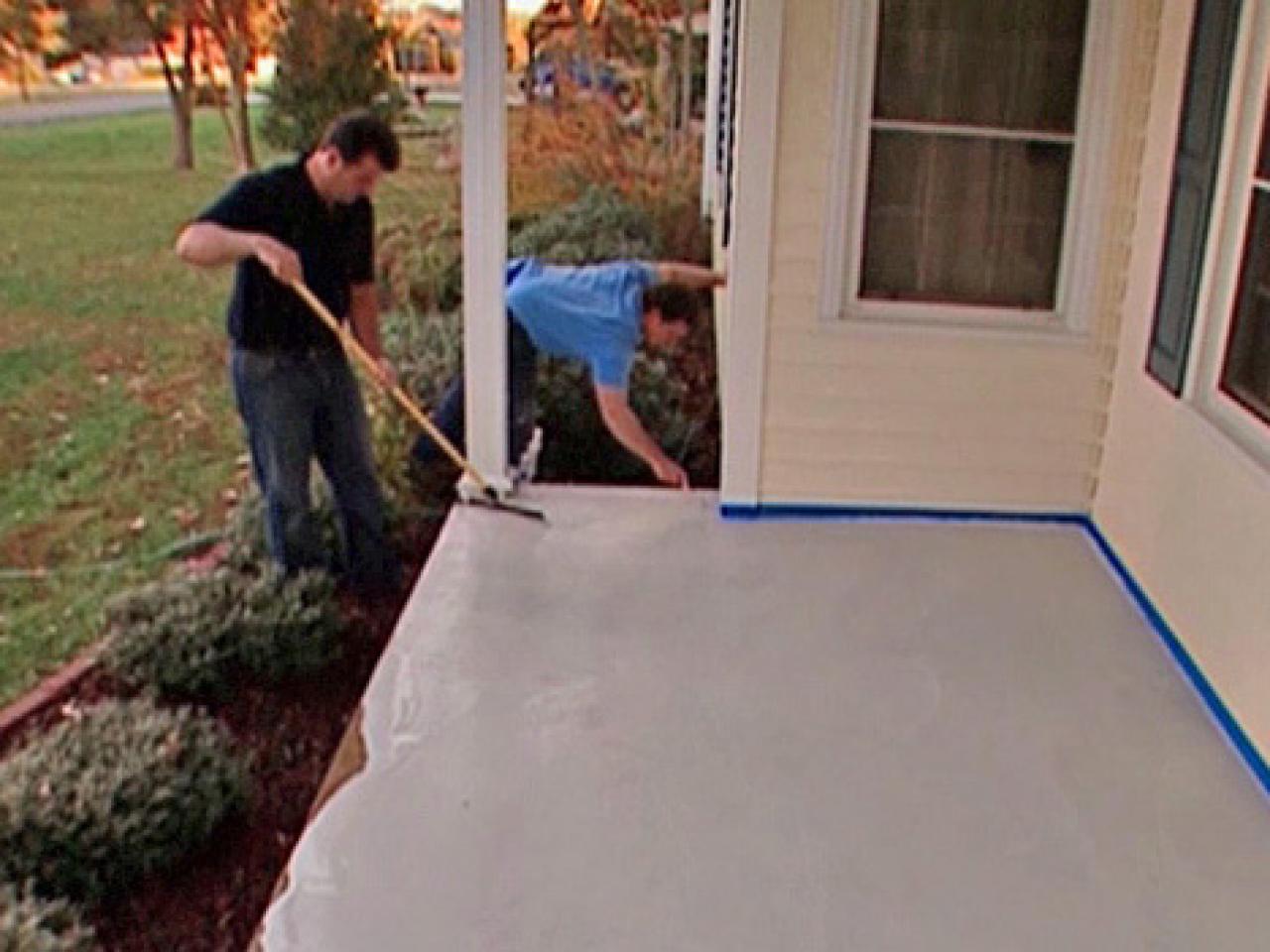 How To Stamp A Concrete Porch Floor, How To Clean Painted Concrete Patio