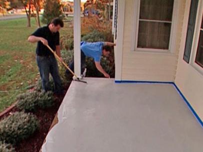 How To Stamp A Concrete Porch Floor How Tos Diy