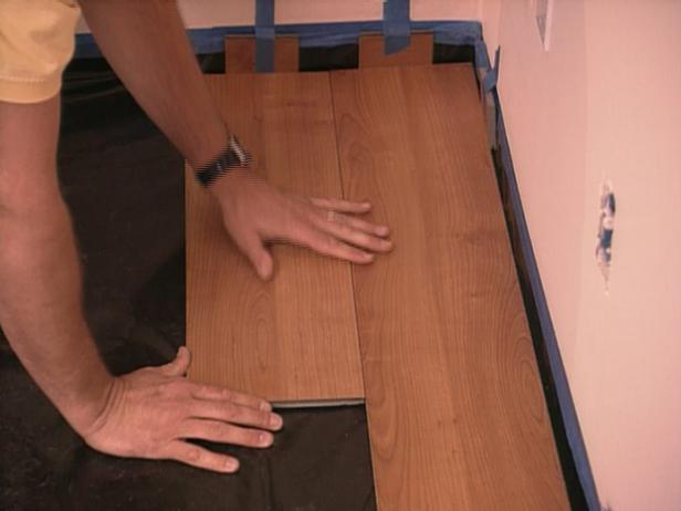 How to Install Snap-Together Laminate Flooring | how-tos | DIY