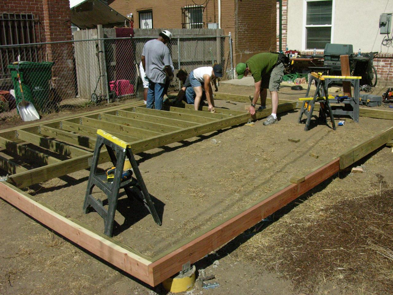 steel material joist a to   DIY  how Build Deck tos How