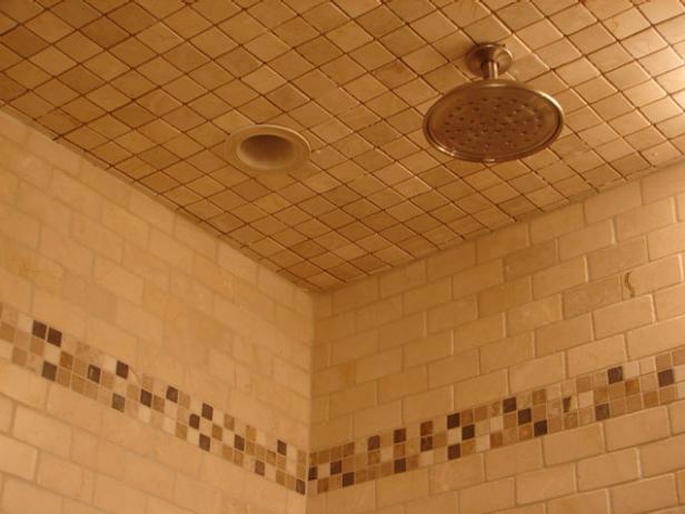 To Install Tile In A Bathroom Shower, Shower Ceiling Tile