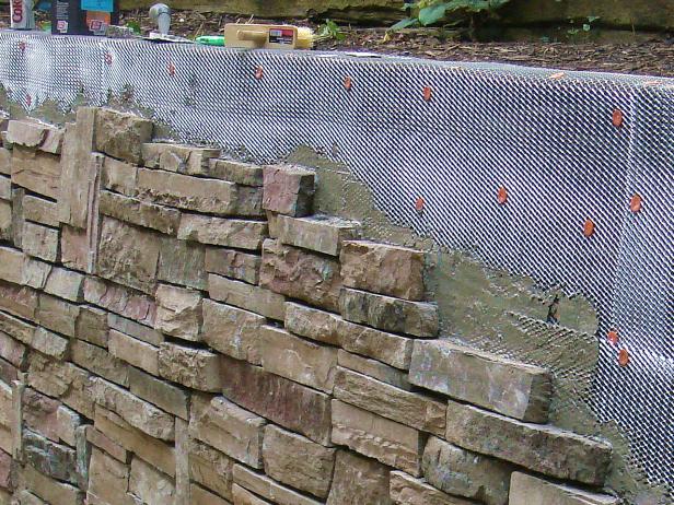 How To Cover A Stone Wall Tos Diy - Stone Veneer Over Retaining Wall