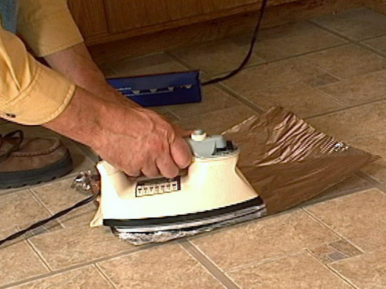 How to Fix Curling Vinyl Floor Tile | how-tos | DIY