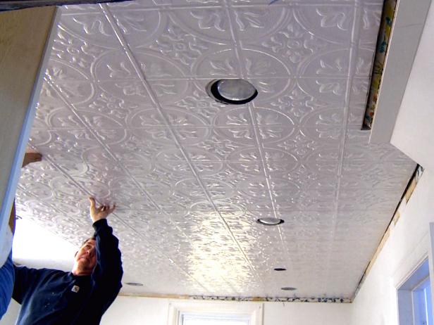 How To Install A Tin Tile Ceiling, How To Install Tin Ceiling Tiles Over Popcorn