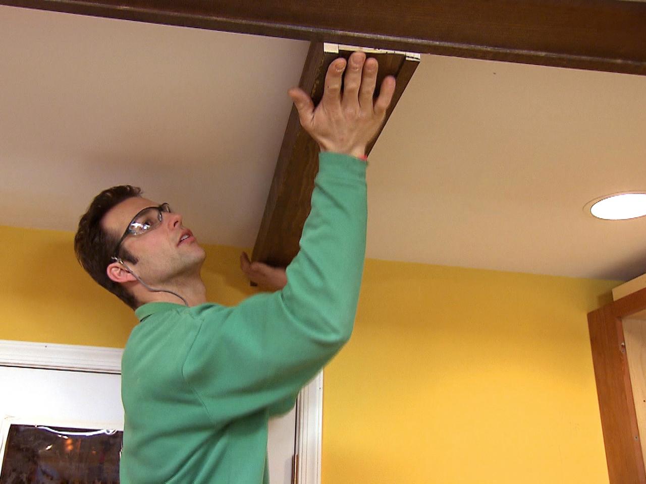 How To Install Faux Ceiling Beams How Tos Diy