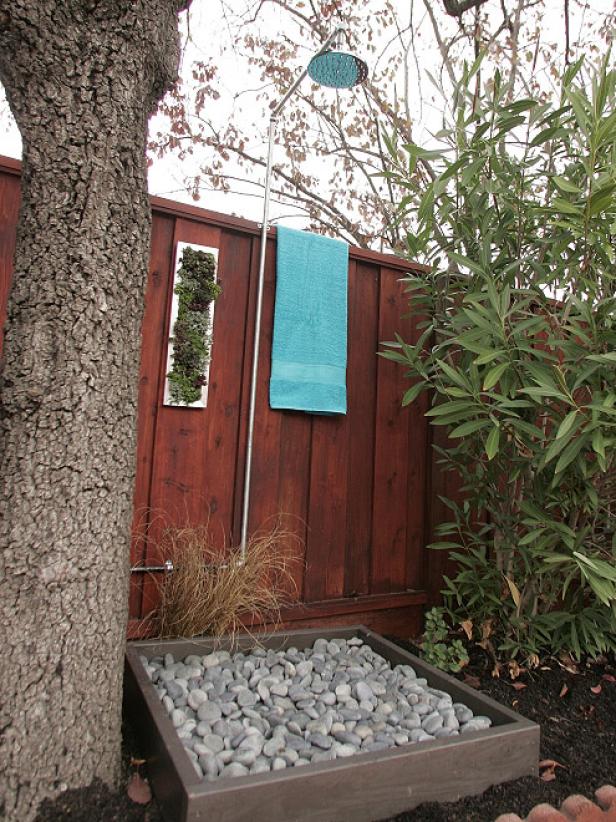 Let Nature In With An Outdoor Shower Diy, Outdoor Shower Drainage