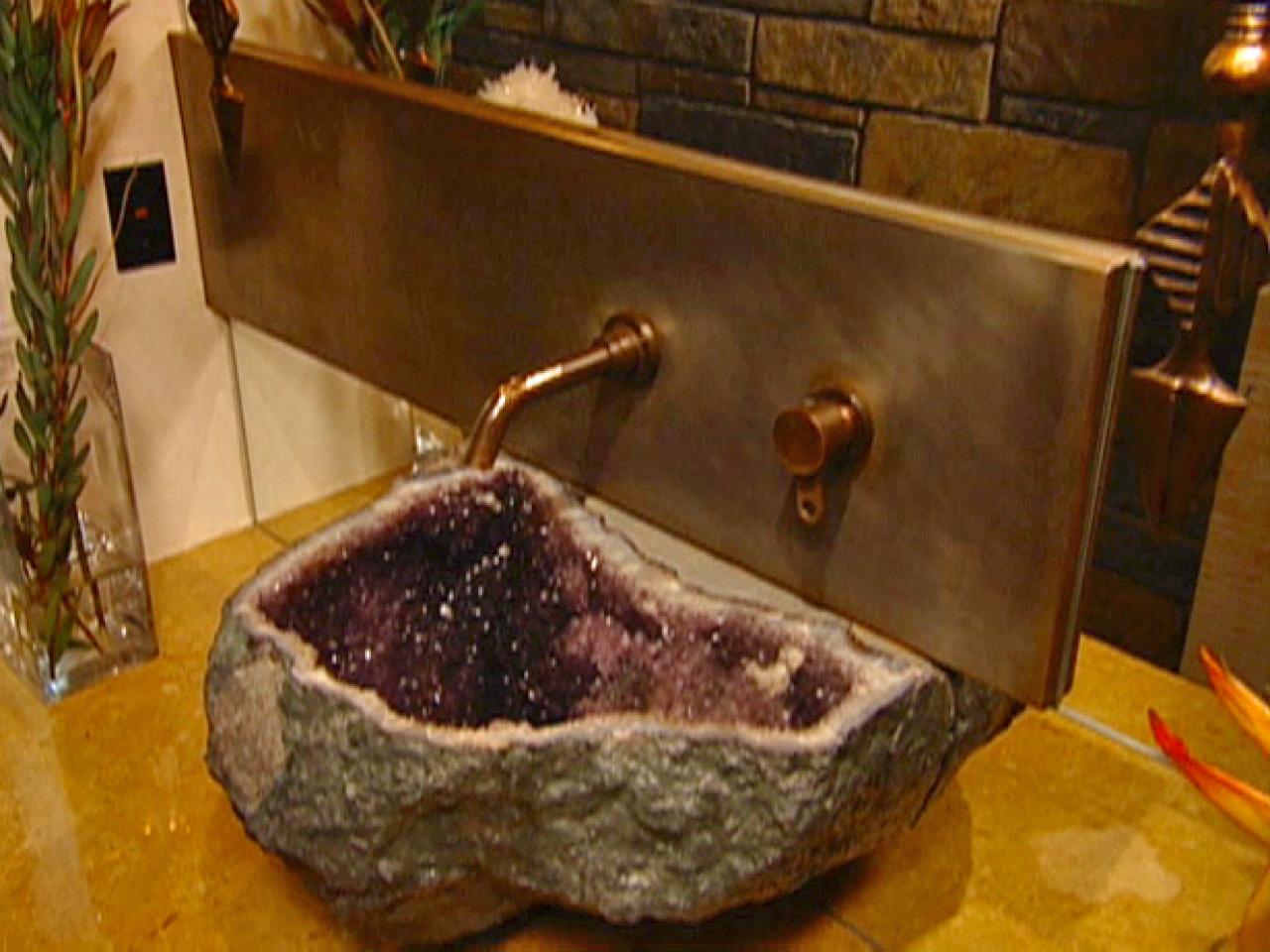 rock sink for bathroom