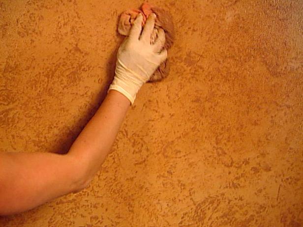 Decorative Paint Technique Leather Wall Instructions How Tos Diy