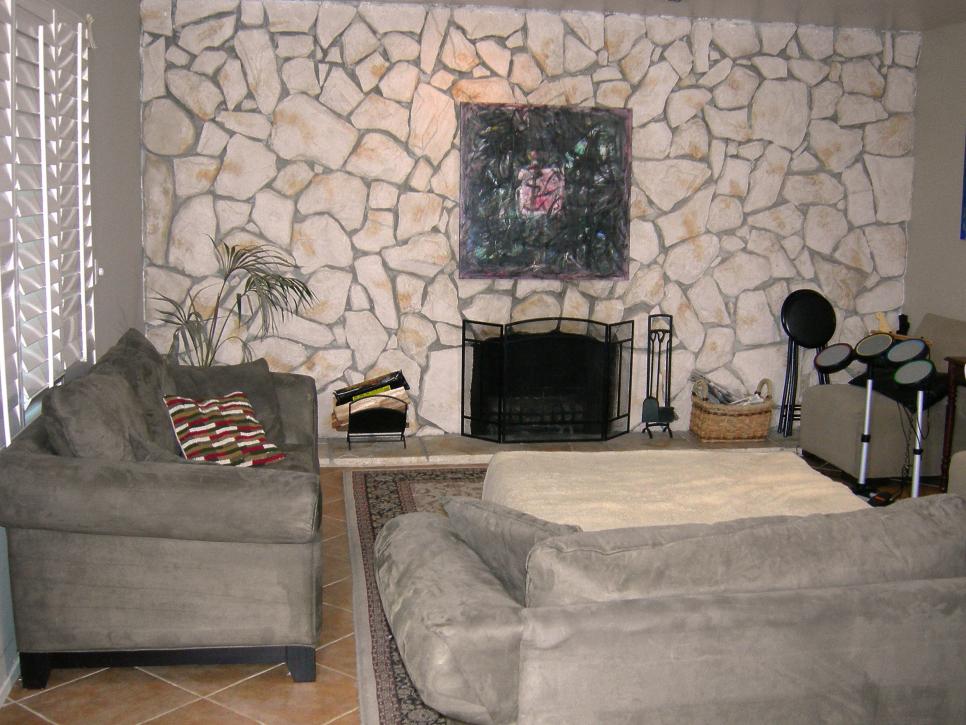 Fireplace Makeovers Before And Afters, Diy Fireplace Rock Wall