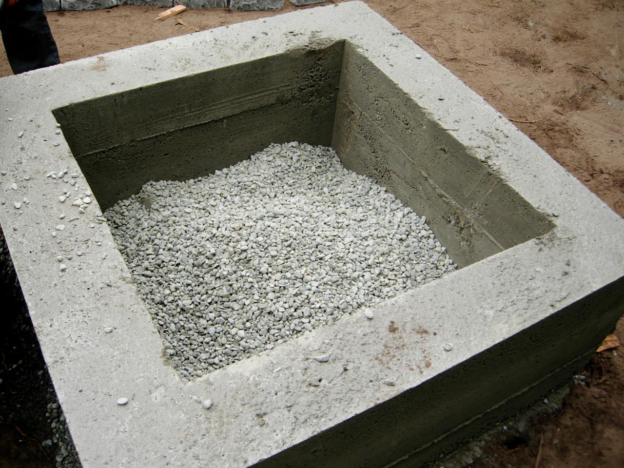 How To Make A Concrete Fire Feature, Rectangle Fire Pit Diy