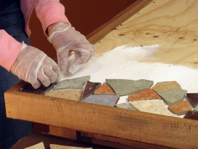 How To Make A Mosaic Tile Tabletop, How To Make A Mosaic Table Top With Broken Glass