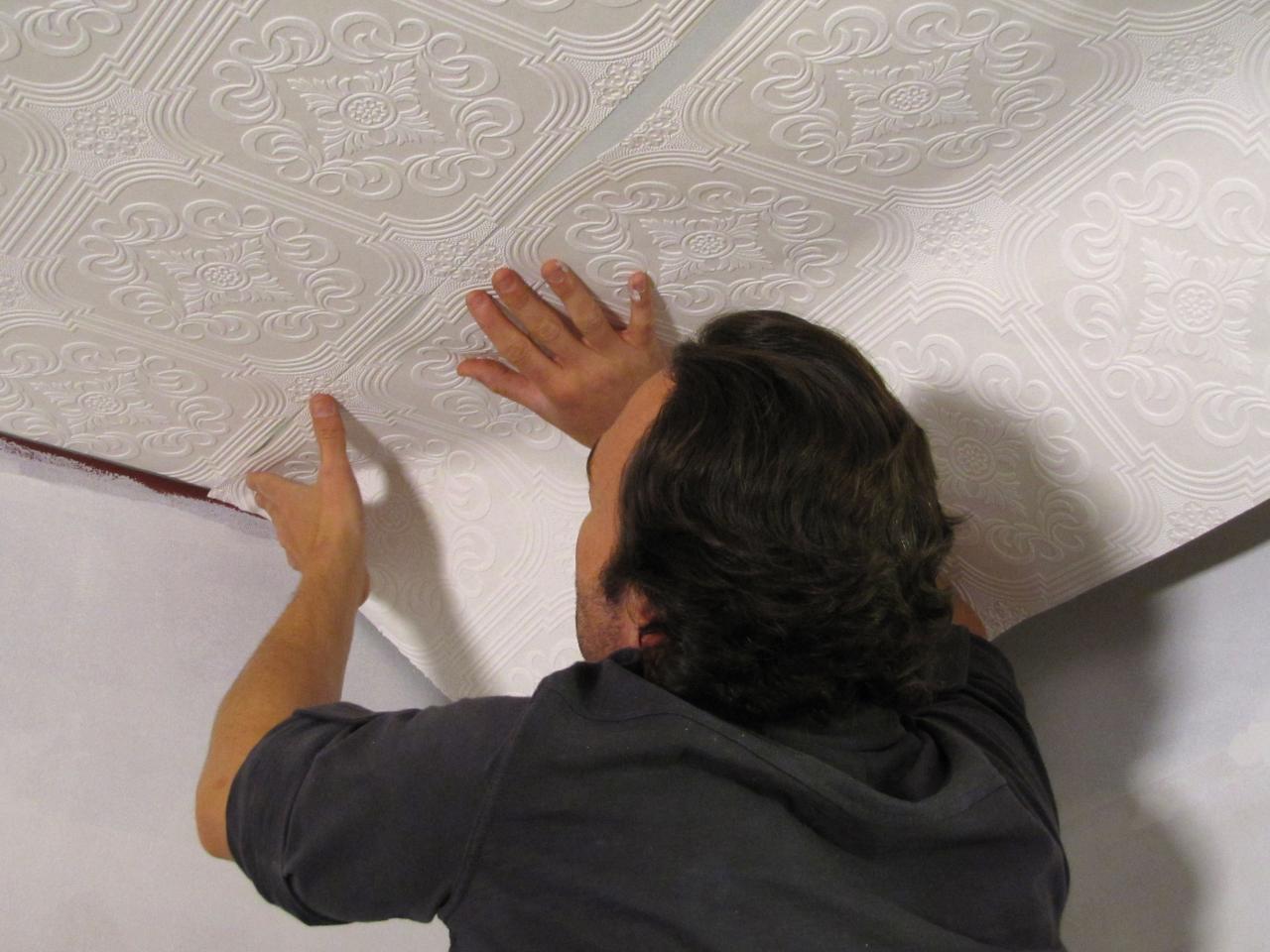 How to Hang Wallpaper on a Ceiling howtos DIY