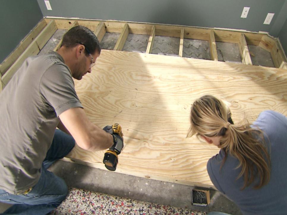 Amy Matthews in action on DIY Network's Sweat Equity television show.