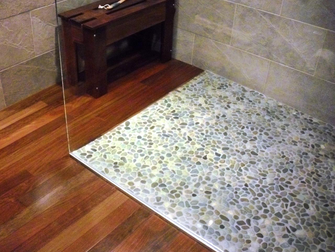 How To Lay A Pebble Tile Floor, How To Lay Tile In Bathroom Shower Floor