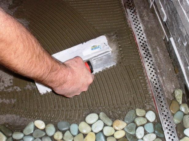 How To Lay A Pebble Tile Floor, How To Clean Pebble Wash Floor