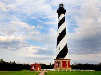 Black and White Striped Lighthouse 