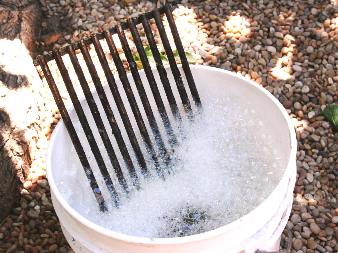 cleaning a grate