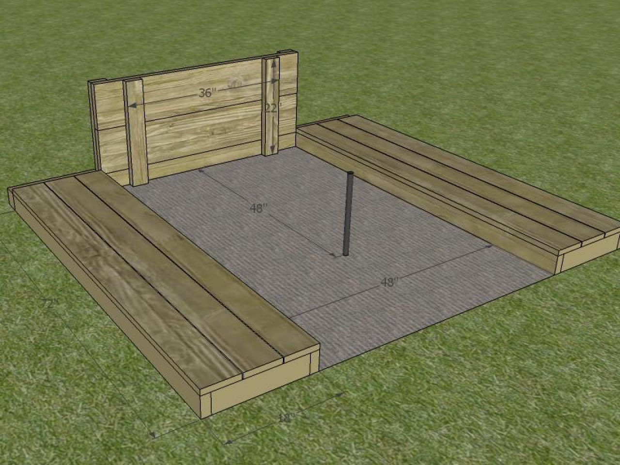 Building a horseshoe pit in backyard