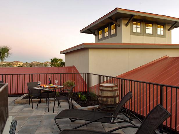 Spanish Style Roof Deck with Eco-Friendly Pavers 