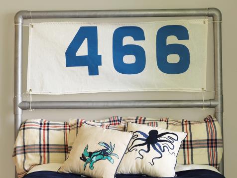 How to Make a Nautical-Inspired Headboard With a Sail